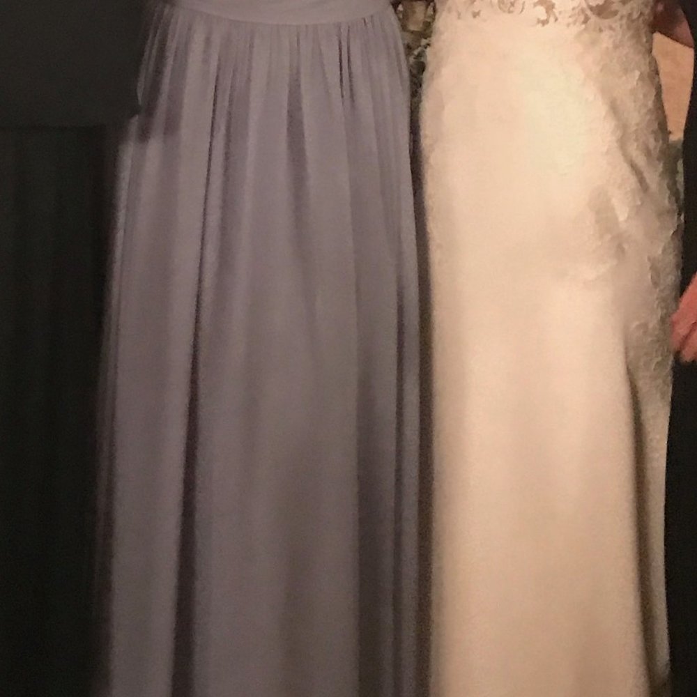 Molly | Azazie Bridesmaid Dress | Dusty Blue Color - Picture 2 of 16